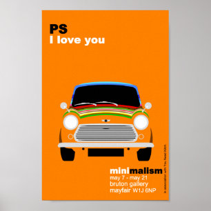 Classic Original Mini Cooper minimalistische kunst Poster