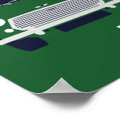 Classic Original Mini Cooper minimalistische kunst Poster (Hoek)