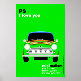 Classic Original Mini Cooper minimalistische kunst Poster