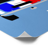 Classic Original Mini Cooper minimalistische kunst Poster (Hoek)