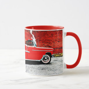 Classic Oud Bel Air Rood 1955 Auto Art Mok Cup