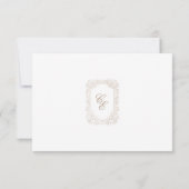 Classic Outline Floral RSVP Respond Card (Dos)