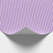 Classic Paars en White Checkered Pattern Cadeaupapier (Hoek)