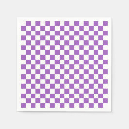 Classic Paars en White Checkered Pattern Servet