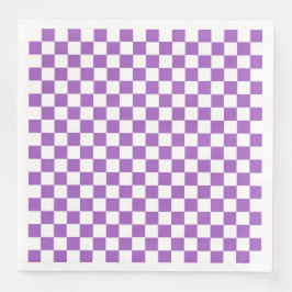 Classic Paars en White Checkered Pattern Servet