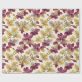  Classic Paarse Beige Orchidee Flora Cadeaupapier (Vlak)