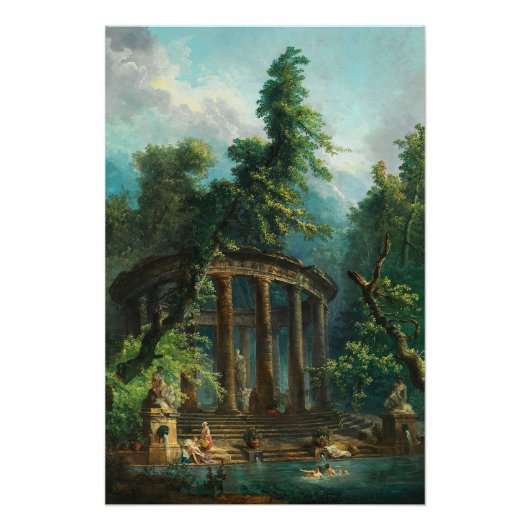 Classic Painting - The Bathing Pool Perfect Poster (Voorkant)