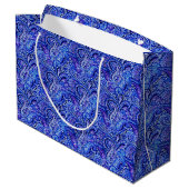 Classic Paisley Vibrant Bleu Grand sac cadeau (Dos Angle)