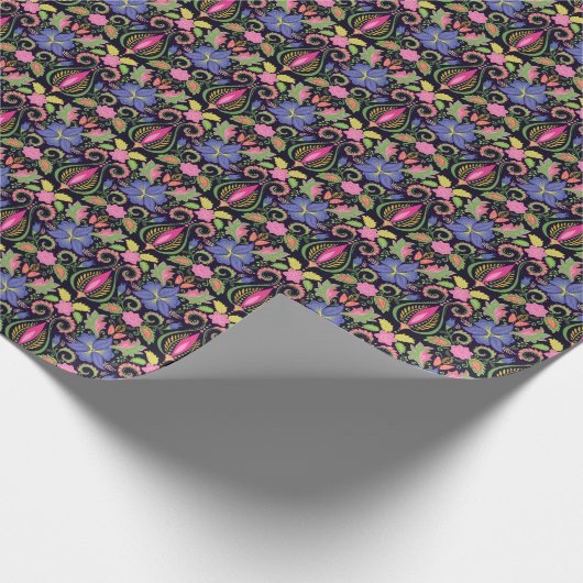 Classic Pansy: bloemetjesbehang Cadeaupapier (Hoek)