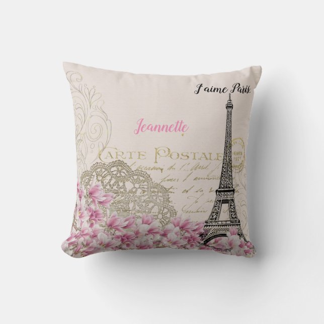  Classic Paris Motif Kussen (Voorkant)