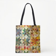 Classic Patchwork Fabric Design Canvas tas