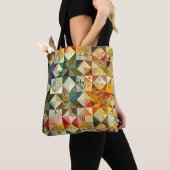 Classic Patchwork Fabric Design Canvas tas (Dichtbij)
