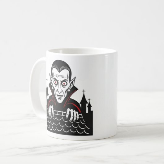 Classic Peeking Vampire Mug  (Devant gauche)