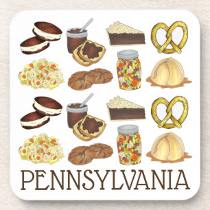 Classic Pennsylvania PA Dutch Amish Food Dishes Bier Onderzetter