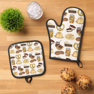 Classic Pennsylvania PA Dutch Amish Food Dishes Ovenwant & Pannenlap Set