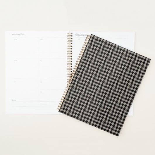 Classic Pepita Houndstooth Motif Black Grey (Devant avec enveloppe)
