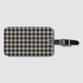 Classic Pepita Houndstooth Pattern Black Grey Bagagelabel (Voorkant (horizontaal))
