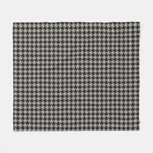 Classic Pepita Houndstooth Pattern Black Grey Fleece Deken (Voorkant (Horizontaal))