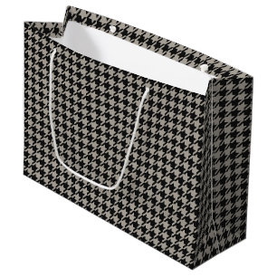 Classic Pepita Houndstooth Pattern Black Grey Groot Cadeauzakje