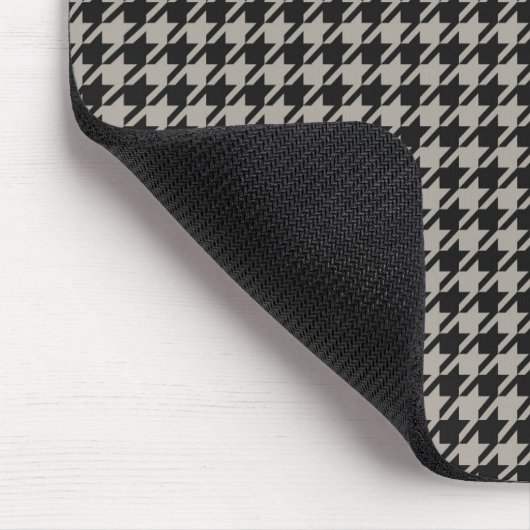 Classic Pepita Houndstooth Pattern Black Grey Muismat (Hoek)