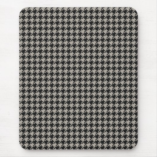 Classic Pepita Houndstooth Pattern Black Grey Muismat (Voorkant)