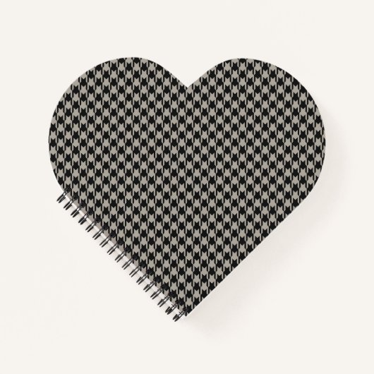 Classic Pepita Houndstooth Pattern Black Grey Notitieboek (Voorkant)