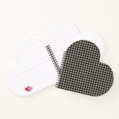 Classic Pepita Houndstooth Pattern Black Grey Notitieboek (Binnen)