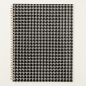 Classic Pepita Houndstooth Pattern Black Grey Planner (Voorkant)