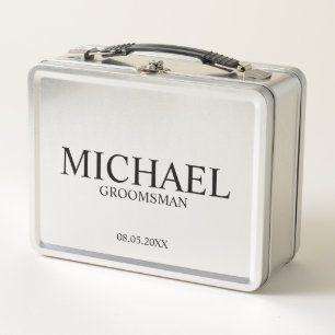 Classic Personalized Groomsman Metal Gift Box