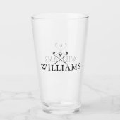 Classic Personalized Name Golf Clubs Glas (Voorkant)