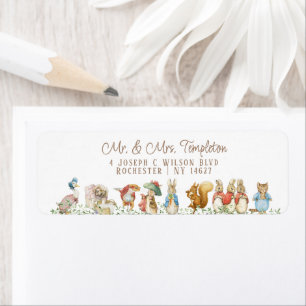 Classic Peter de Konijn Baby shower Adreslabel Etiket