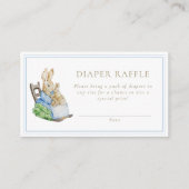 Classic Peter de Konijn Baby shower Luier Raffle Informatiekaartje (Voorkant)