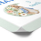 Classic Peter de Konijn Bewerkbare Milestone Poste Poster (Hoek)