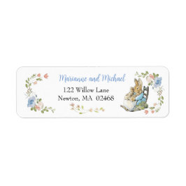 Classic Peter de Konijnentweeling Baby shower Etiket