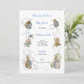 Classic Peter het Konijn Baby shower Kaart (Staand voorkant)