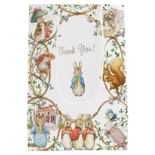 Classic Peter het Konijn Baby shower Medium Cadeauzakje (Achterkant)