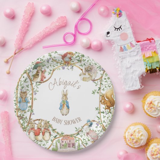 Classic Peter het Konijn Baby shower Papieren Bordje (Feest)