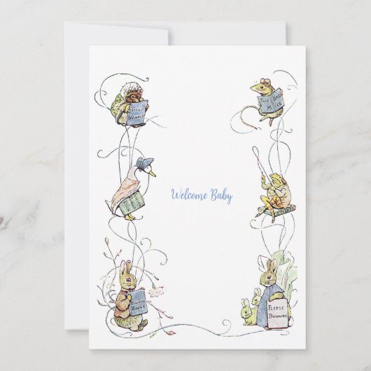 Classic Peter le lapin Baby shower Invitation (Dos)