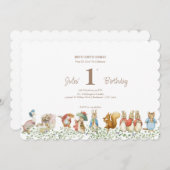 Classic Peter le lapin Invitation Anniversaire (Devant / Derrière)