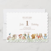 Classic Peter le lapin Invitation Anniversaire (Devant)