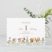 Classic Peter le lapin Invitation Anniversaire (Debout devant)