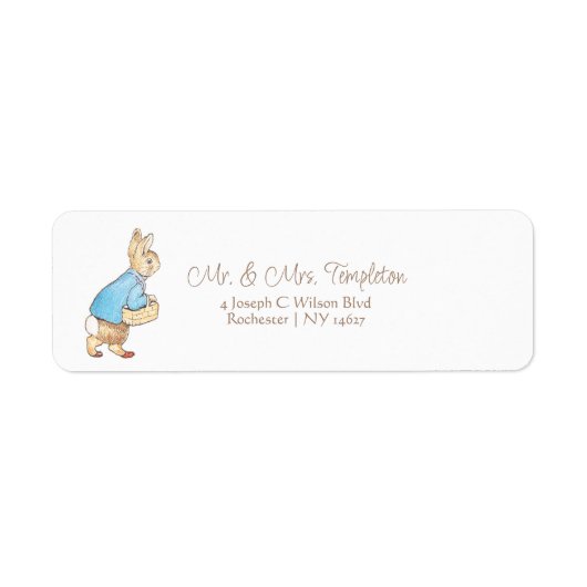 Classic Peter the Rabbit Baby shower Label (Voorkant)