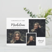 Classic Photo Collage Modern Afstuderen Aankondiging (Staand voorkant)