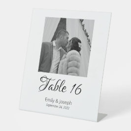 Classic Photo Table Numbers Pedestal Sign Reclamebord Met Voetstuk