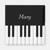 Classic piano-toetsenbord - Aangepaste muziek Magneet (Voorkant)