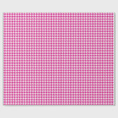 Classic Pink and White Houndstooth Pattern  Cadeaupapier (Vlak)