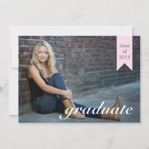 Classic Pink Faire-part de graduation - Invitation
