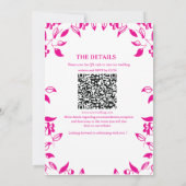 Classic Pink Floral  Wedding Invitation (Dos)