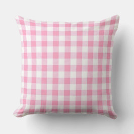 Classic Pink Gingham Pattern Sierkussen