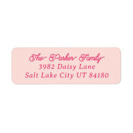 Classic Pink On Pink Retouradres Etiket